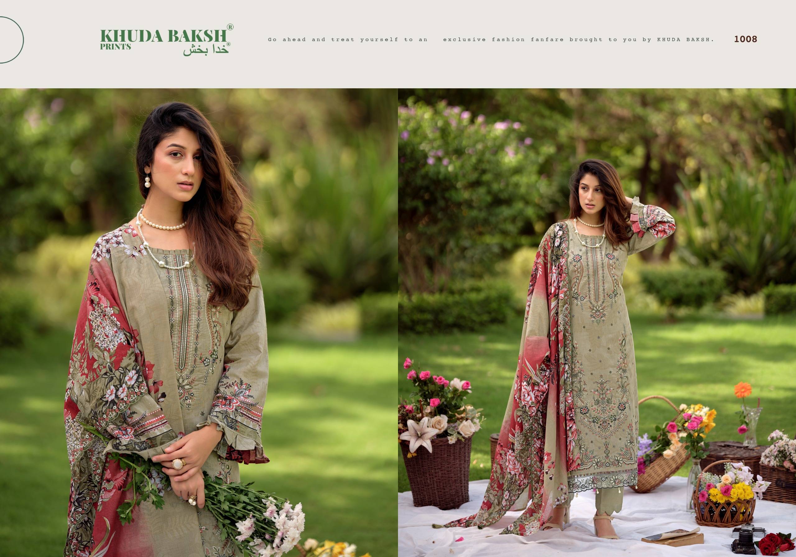 FARAH VOL 2 By KHUDHA BAKSH 1001 To 1010 Series Pakistani Suits casual Wear PURE LAWN Dresses At Wholesale